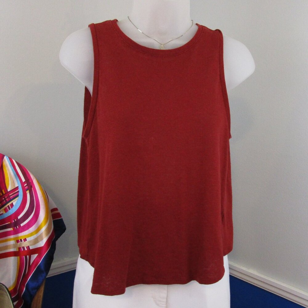 Forever 21 Dark Red Open Back Short Tank Top